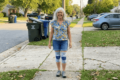 Walking on sidewalk